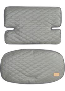 Sitzverkleinerer Roba "Sit Up Luxe, stone gesteppt, 2-teilig", grau (stone), Obermaterial: 100% Polyurethan. R&uuml;ckseite: 100% Polyurethan. F&uuml;llung: 100% Polyester, Kinder-Sitzauflagen, Sitzverkleinerer