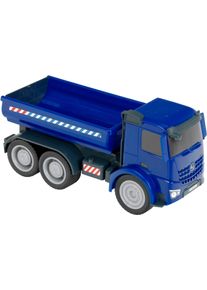 Spielzeug-Kipper klein "Mercedes-Benz AROCS", blau, Spielzeugfahrzeuge, KinderB:12cm H:15cm T:32cm, Kunststoff, Spielzeug-Kipper, B:12cm H:15cm T:32cm