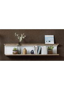 Wandregal Innostyle "Jasmin", braun (piniefarben, wei&szlig;, absetzung artisan eichefarben), B:142cm H:29cm T:20cm, Holzwerkstoff, MDF, Regale, Wandregal, Breite 142 cm