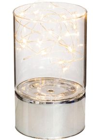 LED-Dekofigur CREATIV HOME "Dekos&auml;ule", klar, H:15cm &Oslash;:9cm, Dekofiguren, LED-Dekofigur, mit LED-Beleuchtung