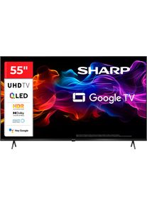 Sharp QLED-Fernseher "4T-C55HP_", Energieeffizienz: F, schwarz, 55 &Prime;, Fernseher, QLED-Fernseher