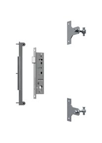 TraumGarten Kit de ferrures pour portail en bois sur poteaux de portail en m&eacute;tal couleur argent g&uuml;nstig