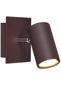 Trio LEUCHTEN Wandleuchte "Marley", braun (rostbraun), 1, H: 15cm, Leuchten, Wandleuchte