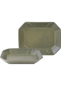Servierschale Creatable "Box", gr&uuml;n, B:17cm T:22cm, Steinzeug, Sch&uuml;sseln, Servierschale, Snackschale, Topaktueller &bdquo;Streat Food&ldquo; Trend
