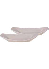 Servierschale Creatable "Boat", wei&szlig;, B:12cm T:31cm, Steinzeug, Sch&uuml;sseln, Servierschale, Snackschale, Topaktueller &bdquo;Streat Food&ldquo; Trend