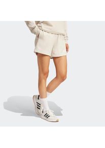 Shorts adidas Sportswear "ESSENTIALS LINEAR FRENCH TERRY", Damen, Gr. S, N-Gr, grau (wonder alumina, wei&szlig;, normal, gr.), Obermaterial: 55% Baumwolle, 36% Polyester, 9% Viskose, Hosen Shorts, Mitelhoher Bund mit Kordelzug, aus weichem French Terry