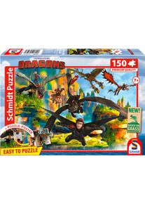 Puzzle Schmidt Spiele "Dragons, Fliegende Drachen", bunt, Puzzles, KinderB:43cm H:29cm, Pappe, Motiv, Puzzle, Made in Europe, B:43cm H:29cm