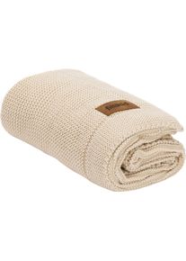 Babydecke fillikid "Strick 80x100 cm", beige (natur), B:80cm L:100cm, Obermaterial: 100% Baumwolle, Wohndecken, Babydecke