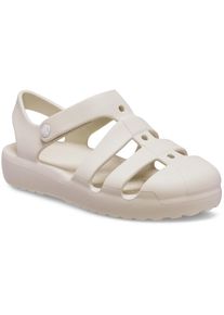 Badesandale Crocs "Classic Fisherman", M&auml;dchen, Gr. 34, beige (sandfarben), Croslite&trade;, unifarben, Schuhe Badesandale, Wassersandale, Badeschuh mit Klettverschluss