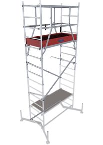 Arbeitsger&uuml;st Krause "ClimTec System 1. Aufstockung", grau (aluminiumfarben), B:145cm H:195cm L:195cm, Aluminium, Ger&uuml;ste, Arbeitsger&uuml;st, nur in Verbindung mit dem ClimTec System Grundger&uuml;st nutzbar