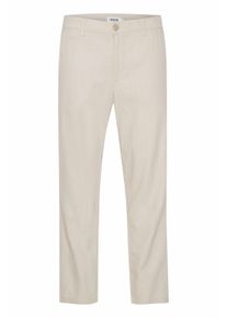 !Solid Chinohose SOLID "Chinohose SDAllan", Herren, Gr. L, N-Gr, beige (oatmeal), Obermaterial: 58% Leinen LI. 42% Viskose CV., Hosen Chinohose