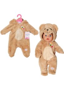 Puppenkleidung Baby Born "B&auml;r Kuschelanzug 43 cm", beige (natur), Puppenkleidung, Baby, Puppenkleidung