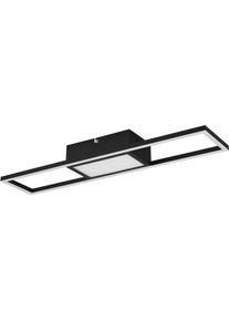 REALITY LEUCHTEN LED Deckenleuchte "Rigido", schwarz (schwarz matt), 1, H: 6cm, 1 Stk., Leuchten, Deckenlampe mit Fernbedienung dimmbar Lichtfarbe einstellbar Memory, LED Deckenleuchte