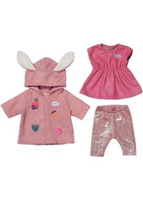 Puppenkleidung Baby Born "Mantel Set mit Kleid, 43cm", bunt, Puppenkleidung, Baby, Puppenkleidung