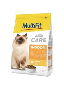 MultiFit Care Croquettes pour chat, Adulte, Int&eacute;rieur, Poulet 1,4 kg