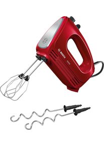 Bosch Handmixer "MFQ2420R CleverMixx Knethaken, R&uuml;hrbesen, Edelstahl", rot (deep rot), B:20cm H:15,3cm T:7,3cm, Mixer, sp&uuml;lmaschinenfest, 4 Stufen, Turbostufe, rot, Handmixer