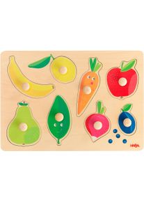 Steckpuzzle Haba "Obst & FarbenFarben", bunt, Puzzles, KinderB:21cm H:2,2cm T:30cm, Holz, Steckpuzzle, B:21cm H:2,2cm T:30cm