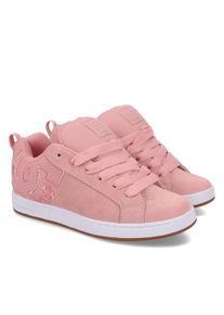 Sneaker DC Shoes "Court Graffik", Damen, Gr. 5(36), wei&szlig; (pink, wei&szlig;), Obermaterial:55, 91% Leder, 38, 75% Synthetik, 5, 34% Microfaser;, Schuhe Sneaker