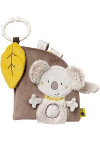 babyFEHN Greifspielzeug FEHN "Australia, Stoffbuch", grau (grau, gelb), Greifspielzeug, BabyB:14cm H:15cm, Greifspielzeug, mit Ring zur Befestigung an Kinderwagen, Babyschale oder Bett, B:14cm H:15cm
