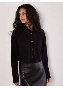 Langarmhemd Apricot "Bluse", Damen, Gr. 40, N-Gr, schwarz, Obermaterial: 100% Viskose CV., Hemden Langarmhemd, aus weichem Twill