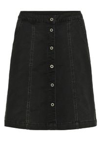 Jeansrock Cream "Denimrock CRUniforma", Damen, Gr. 44, schwarz (schwarz washed denim), Obermaterial: 63% Baumwolle CO. 35% Polyester PES. 2% Elasthan EL., R&ouml;cke Jeansrock