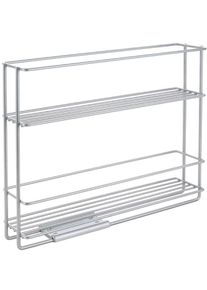 Gew&uuml;rzregal Metaltex "In & Out", silber (silberfarben), B:28cm H:22cm T:6cm, Regale, Gew&uuml;rzregal, exklusive Metaltex-Polytherm-Beschichtung