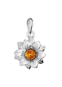 Kettenanh&auml;nger OSTSEE-SCHMUCK "OSTSEE-SCHMUCK Anh&auml;nger Bl&uuml;te Anh&auml;nger Bl&uuml;te", wei&szlig; (wei&szlig;, neutral), Schmuckanh&auml;nger, Damen, 26 x 15mm, Silber 925 (Sterlingsilber), 1,9 g, Kettenanh&auml;nger