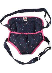 Bayer Chic 2000 Puppen Bauchtrage CHIC2000 "Konfetti", blau (konfetti pink), Puppenausstattungen, KinderB:2cm H:25cm T:2cm, Polyester, Puppen Bauchtrage, B:2cm H:25cm T:2cm