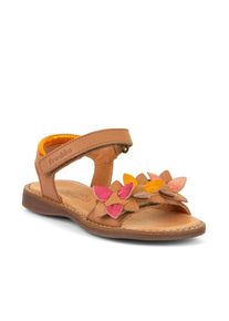 Sandale froddo, M&auml;dchen, Gr. 27, bunt (braun, multi), Leder, festlich, Schuhe Sandale, Sommerschuh, Urlaubsschuh, Sandalette mit Klettverschluss