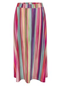 Midirock Lascana, Damen, Gr. 46, bunt gestreift, Jersey, Obermaterial: 95% Polyester, 5% Elasthan, gestreift, figurumspielend ca. Mitte Wade, R&ouml;cke Midirock, mit buntem Streifenmuster, modisch