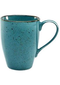 Becher Creatable "Kaffeebecher NATURE COLLECTION", blau (aquablau), 6 Stk., Steinzeug, Trinkgef&auml;&szlig;e, Becher, Tassen Set, 6-teilig