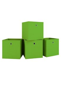 Faltbox Vcm "4er Set Faltbox Klappbox Aufbewahrungsbox Boxas", gr&uuml;n, B:27cm T:27cm, Aufbewahrungsboxen, Faltbox