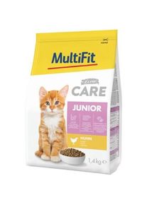 MultiFit MultiFt Care nourriture s&egrave;che pour chat, Junior, poulet 1,4 kg
