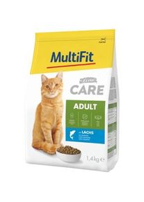MultiFit Care Croquettes pour Chat, Adulte, Saumon 1,4 kg