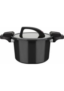 Dampfgartopf GSW "Gourmet Nero, &Oslash; 24 cm, Fassungsverm&ouml;gen 6 Liter", schwarz, &Oslash;:24cm, T&ouml;pfe, Dampfgartopf, Dampfkochtopf, Induktion