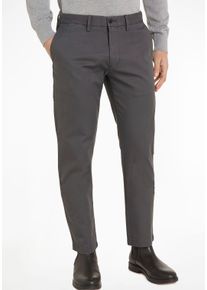 Chinohose Tommy Hilfiger "Chino Denton 1985 PIMA CO", Herren, Gr. 31, L&auml;nge 30, grau (schwarzgrau), Web, Obermaterial: 96% Baumwolle, 4% Elasthan, unifarben, straight fit lang, Hosen Chinohose, Straight Fit