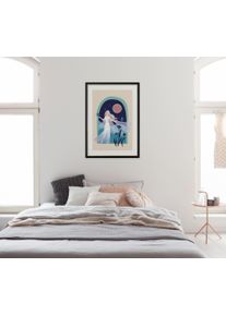 Wandbild Komar "Frozen Nocturnal Stroll", beige (farbe bild(er): beige), Disney, 1 Stk., Vlies, Bilder, Wandbild, 30 x 40 cm (Breite x H&ouml;he) - Kinderzimmer, Dekoration