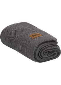 Babydecke fillikid "Strick 80x100 cm", grau, B:80cm L:100cm, Baumwolle, Wohndecken, Babydecke