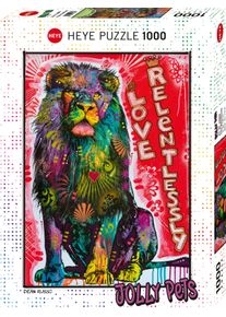 Puzzle Heye "Love Relentlessly/ Jolly Pets", bunt, Puzzles, KinderB:50cm H:70cm, Pappe, Motiv, Puzzle, Made in Germany, B:50cm H:70cm