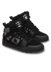 Sneakerboots DC Shoes "Pure High-Top Wr", Herren, Gr. 9,5(42,5), schwarz (schwarz, schwarz, camo), Obermaterial:Obermaterial: Leder [Kuh] / Futter: Textil / Au&szlig;ensohle: Gummi;, Schuhe Sneakerboots