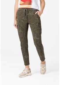 Cargohose Timezone "Slim MalikaTZ 7/8", Damen, Gr. 33, US-Gr&ouml;&szlig;en, gr&uuml;n, 51% Baumwolle 46% Lyocell 3% Elastan, normal, Hosen Cargohose