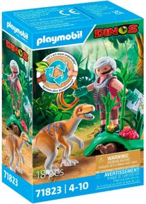 Konstruktions-Spielset Playmobil "Velociraptor (71823), Playmobil Dinos", bunt, Spielbausteine, Kinder, Kunststoff, Konstruktions-Spielset