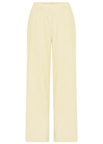 Pyjamahose Vivance Dreams, Damen, Gr. 46, N-Gr, gelb gestreift, Web, Obermaterial: 100% Baumwolle, gestreift, weit lang, Hosen Pyjamahose