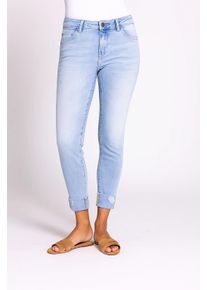 Skinny-fit-Jeans Zhrill "ZHNOVA", Damen, Gr. 33, N-Gr, light blau, Denim/Jeans, Obermaterial: 89% Baumwolle, 9% Polyester, 2% Elasthan, unifarben, skinny fit kn&ouml;chellang, Jeans Skinny-fit-Jeans, mit Eingrifftaschen und Ges&auml;&szlig;taschen, mit Stretch