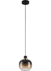 Eglo H&auml;ngeleuchte "OILELLA Pendellampe - Stahl - E27 - 1X40W - IP20", schwarz, messing, 1, &Oslash; 19cm H: 110cm, 1 Stk., Leuchten, H&auml;ngelampe, Deckenlampe, Wohnzimmer, Esszimmer, H110 x &Oslash;19 cm, H&auml;ngeleuchte