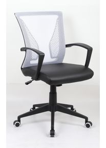 B&uuml;rostuhl Vcm "B&uuml;rostuhl Schreibtischstuhl Drehstuhl Offilo PU", wei&szlig; (schwarz, wei&szlig;), B:48cm T:46cm, Obermaterial: 90% Metall MT. 10% Textilmaterial TEXMAT., St&uuml;hle, B&uuml;rostuhl