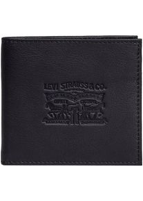 Levi's Geldb&ouml;rse LEVI'S "VINTAGE TWO HORSE BIFOLD COIN WALLET", Damen, schwarz, Rindsleder, Kleinlederwaren Geldb&ouml;rse, aus Vollnarbenleder Herrenb&ouml;rse Portemonnaie