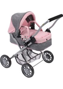 Bayer Chic 2000 Puppenwagen CHIC2000 "Smarty, Mini-Kuschelwagen", rosa (melange rosa), Puppenwagen, KinderB:56cm H:56cm T:56cm, Kunststoff, Metall, Stoff, Puppenwagen, mit herausnehmbarer Tragetasche, B:56cm H:56cm T:56cm