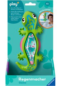 Rassel Ravensburger "Play+ Regenmacher: Gecko", bunt, Greifspielzeug, BabyB:9,5cm H:20cm, Kunststoff, Silikon, Rassel, B:9,5cm H:20cm
