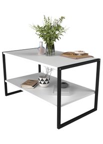 Couchtisch Vcm "Industrie Styl Sofatisch Couchtisch Insasi L", wei&szlig;, B:90cm T:50cm, Tische, Couchtisch